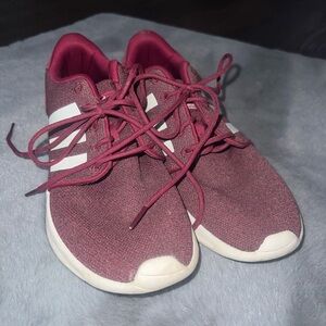 Burgundy Athletic adidas Sneakers, additional free pair